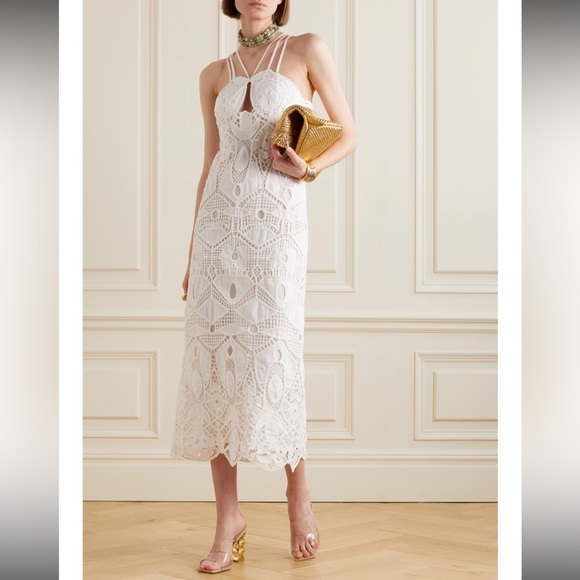 NWT Cult Gaia EVERLY DRESS midi size Medium in off white - Picture 5 of 16